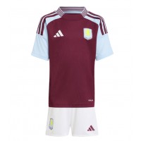 Aston Villa Domáci Detský futbalový dres 2024-25 Krátky Rukáv (+ trenírky)